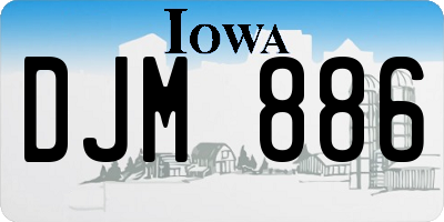 IA license plate DJM886