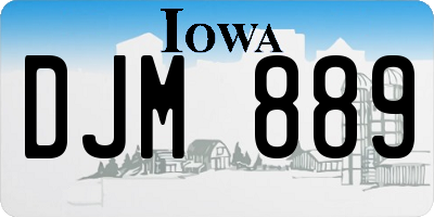 IA license plate DJM889