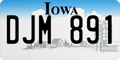 IA license plate DJM891