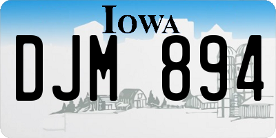 IA license plate DJM894