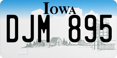 IA license plate DJM895