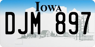 IA license plate DJM897