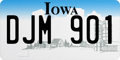 IA license plate DJM901