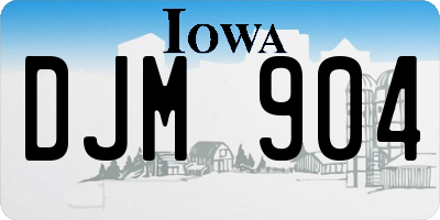IA license plate DJM904