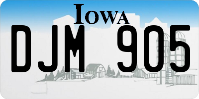 IA license plate DJM905