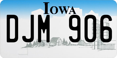 IA license plate DJM906