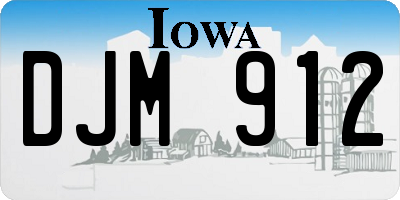 IA license plate DJM912
