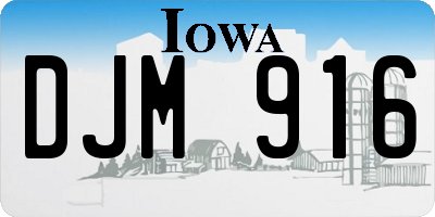 IA license plate DJM916