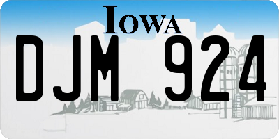 IA license plate DJM924