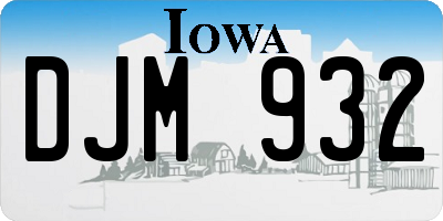 IA license plate DJM932
