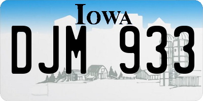 IA license plate DJM933
