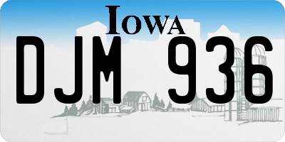 IA license plate DJM936