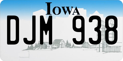 IA license plate DJM938
