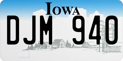 IA license plate DJM940