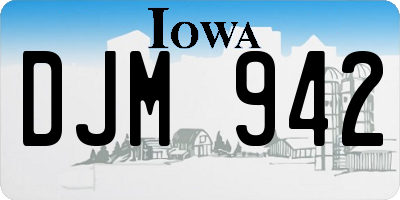 IA license plate DJM942