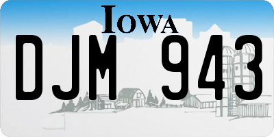 IA license plate DJM943