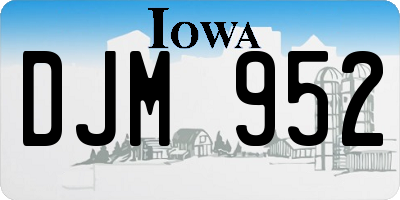 IA license plate DJM952