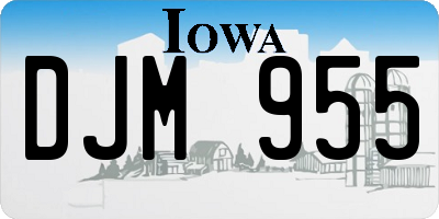 IA license plate DJM955