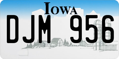 IA license plate DJM956