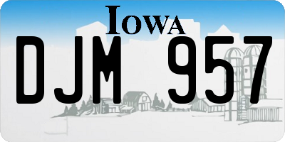 IA license plate DJM957
