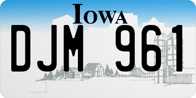 IA license plate DJM961