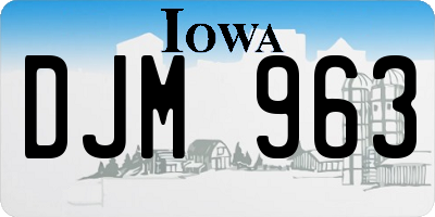 IA license plate DJM963