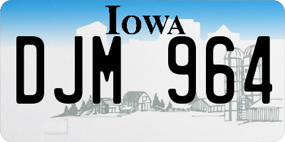 IA license plate DJM964