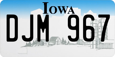 IA license plate DJM967