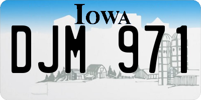IA license plate DJM971