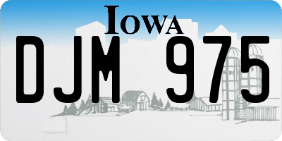 IA license plate DJM975