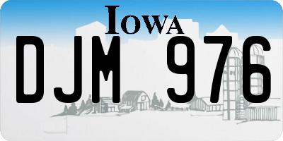 IA license plate DJM976