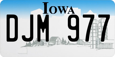 IA license plate DJM977