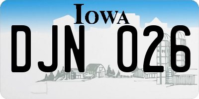 IA license plate DJN026
