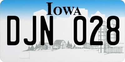 IA license plate DJN028