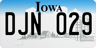 IA license plate DJN029