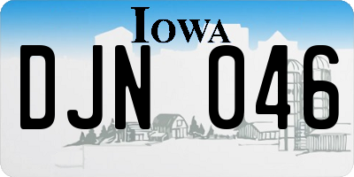 IA license plate DJN046