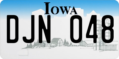 IA license plate DJN048