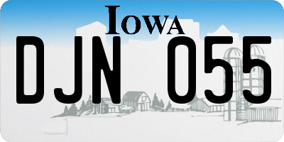 IA license plate DJN055