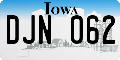 IA license plate DJN062