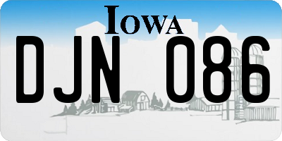 IA license plate DJN086