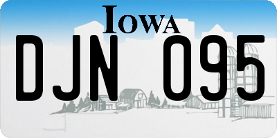 IA license plate DJN095