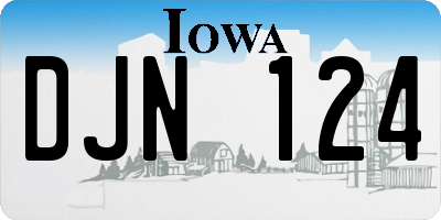 IA license plate DJN124