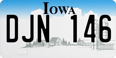 IA license plate DJN146