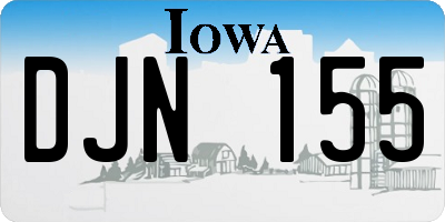 IA license plate DJN155