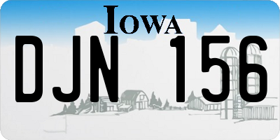 IA license plate DJN156
