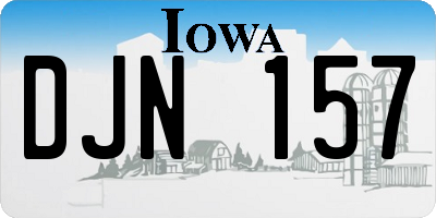 IA license plate DJN157