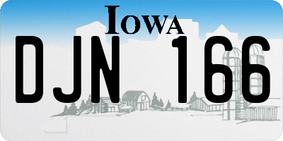 IA license plate DJN166