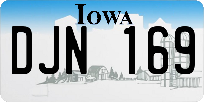 IA license plate DJN169
