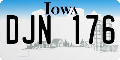 IA license plate DJN176