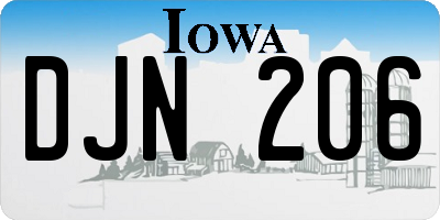 IA license plate DJN206